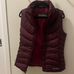 Eddie Bauer Women's Dark Red Quilted Vest
